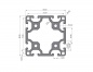 Preview: Aluminium profile 80x80 light groove 8 I-type